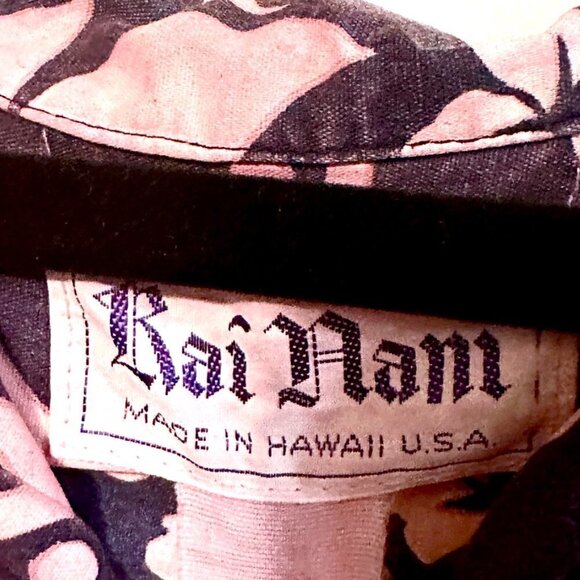 Vintage Aloha Hawaiian Tie Dyed Kai Nani Shirt Size XL Extra Large Blue Red - Picture 4 of 6